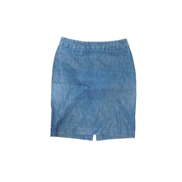 Nordstrom Halogen Size 6 Straight Distressed Denim Jean Skirt - Picture 1 of 3